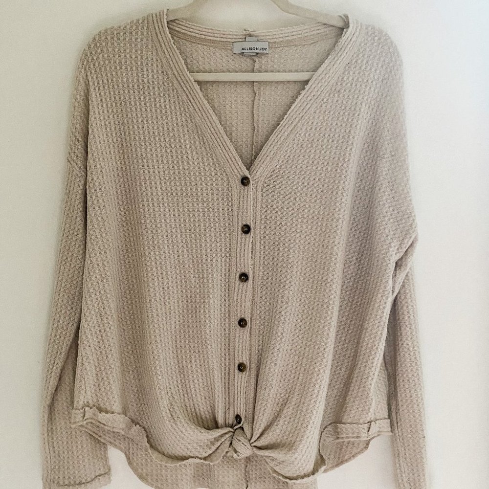 Allison Joy Thermal Waffle Shirt